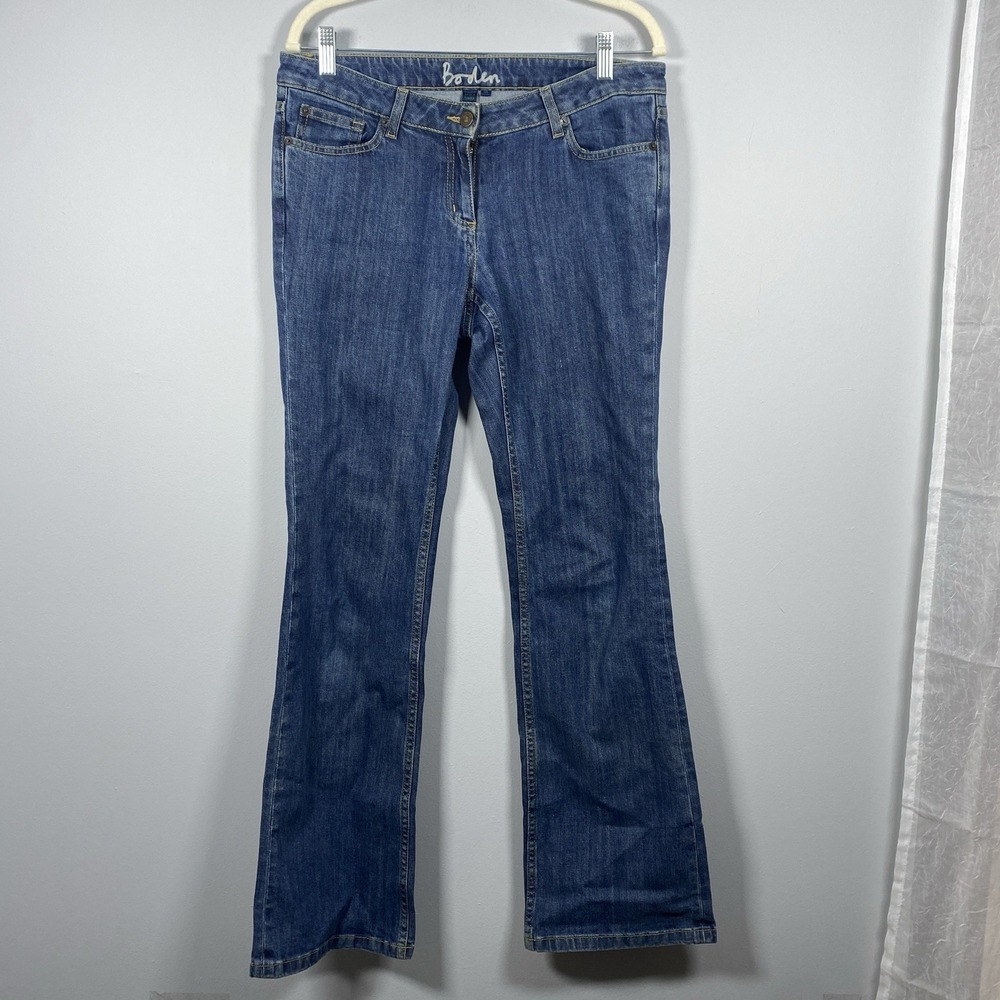 Boden Low Rise Vintage Classic‎ Bootcut Denim Jeans Women's 12L 12 Long Western
